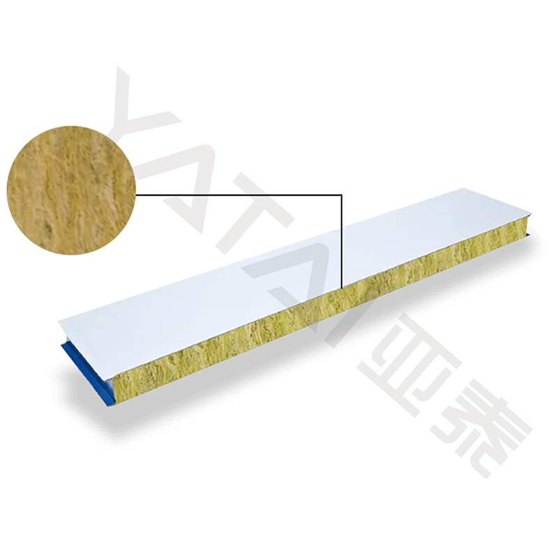 Painel sanduíche de lã de rocha feito à máquina